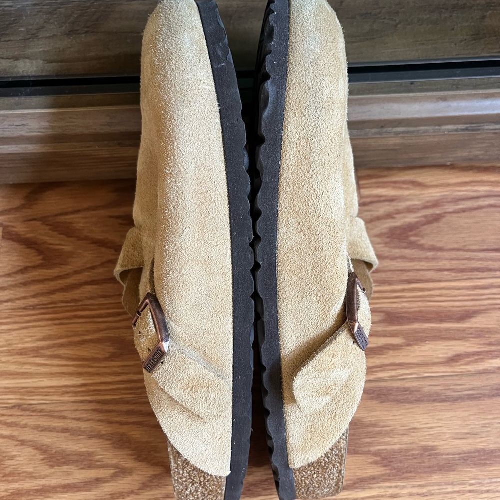 Birkenstock Boston Suede Buckle Clogs - Picture 3 of 8